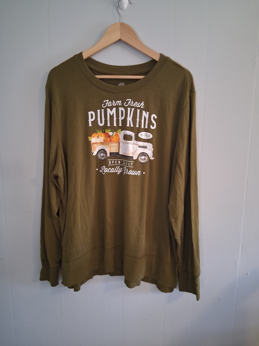 Women’s Positive Tees Fall Themed Pumpkin Patch Tee Size XXXL